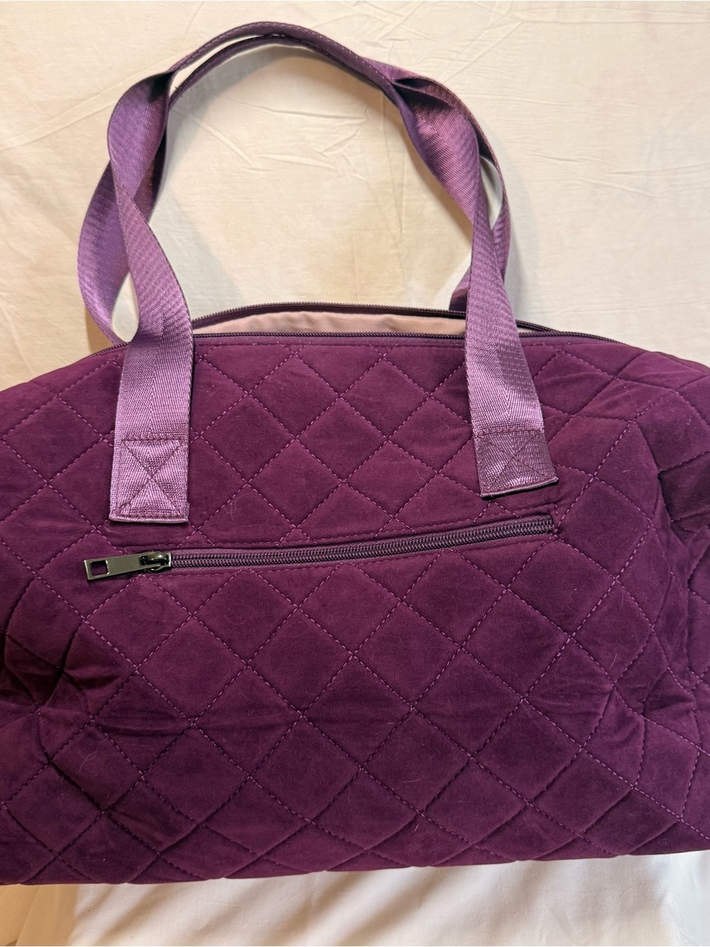 summer & rose Quilted Deep Purple Tote Bag